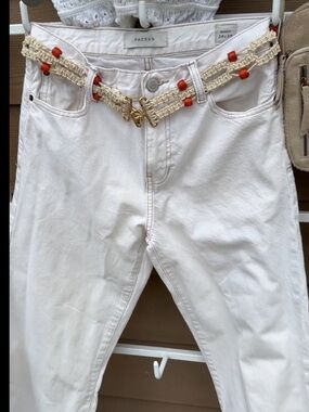 New Pacsun creamy baggy Boyfriend Jeans adorable fit 28 waist off white